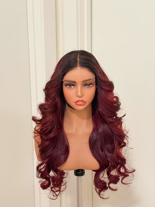 Bella HD Lace Wave Wig 26´´- Cherry